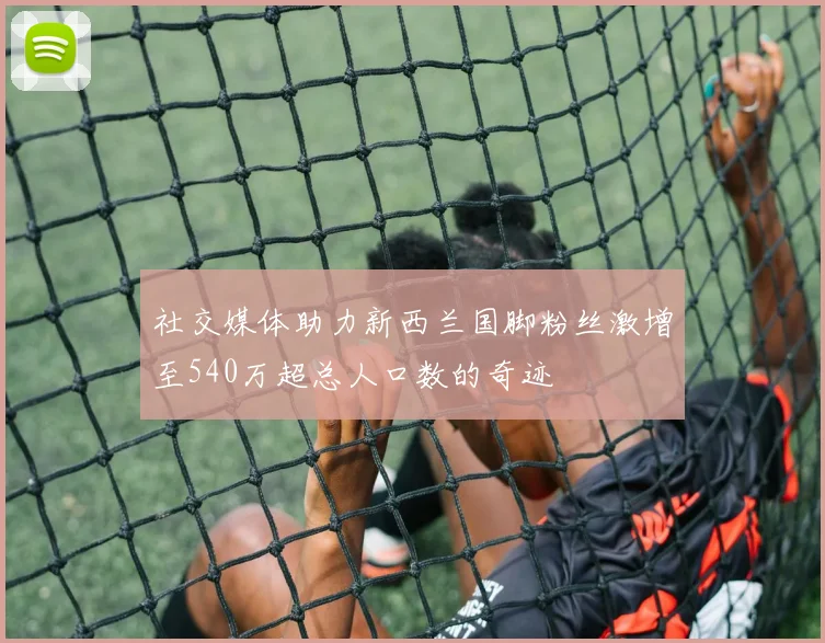 社交媒体助力新西兰国脚粉丝激增至540万超总人口数的奇迹